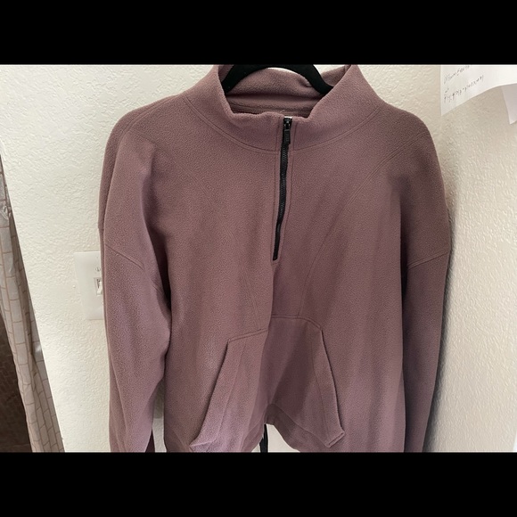 Pink half zip fleece peppercorn sweater - Picture 2 of 4